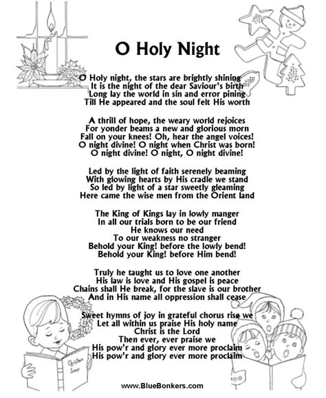 O Holy Night Printable